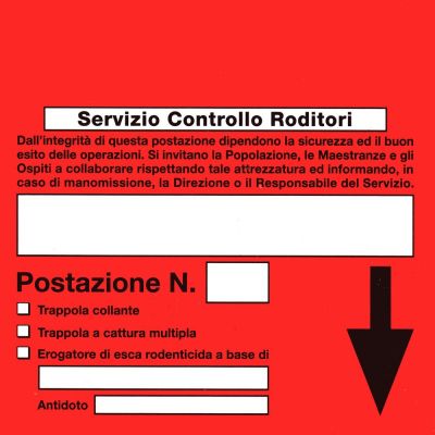 CARTELLO SEGNALETICO PER ESCHE          